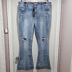 Fadhion Nova Plus 22 Stretch Flare Jeans